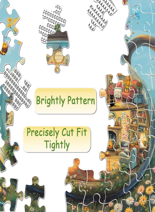 PPuzzling Teapot House Puzzle 1000 Pieces for Adults, Colorful Butterfly Garden Jigsaw Puzzles, Challenging Room Art Puzzles as Wall Decor - Image 4